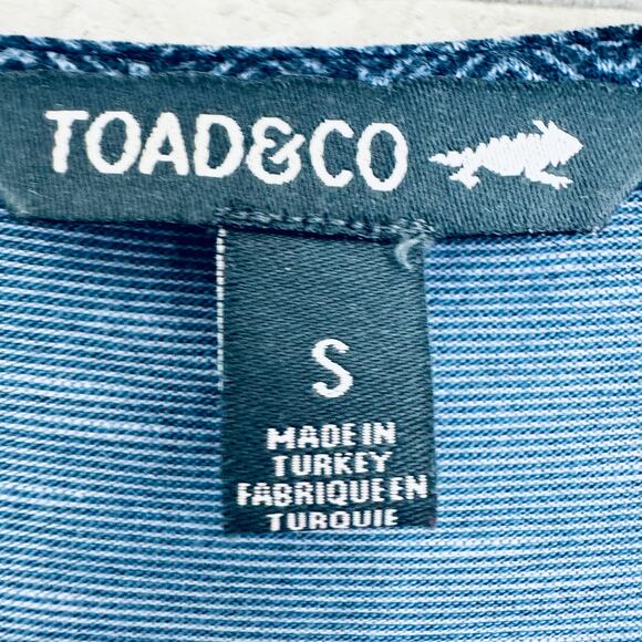 Toad & Co Womens Cue Wrap Long Sleeve Dress Size S Active Stretch Waist Tie Blue - Picture 3 of 8